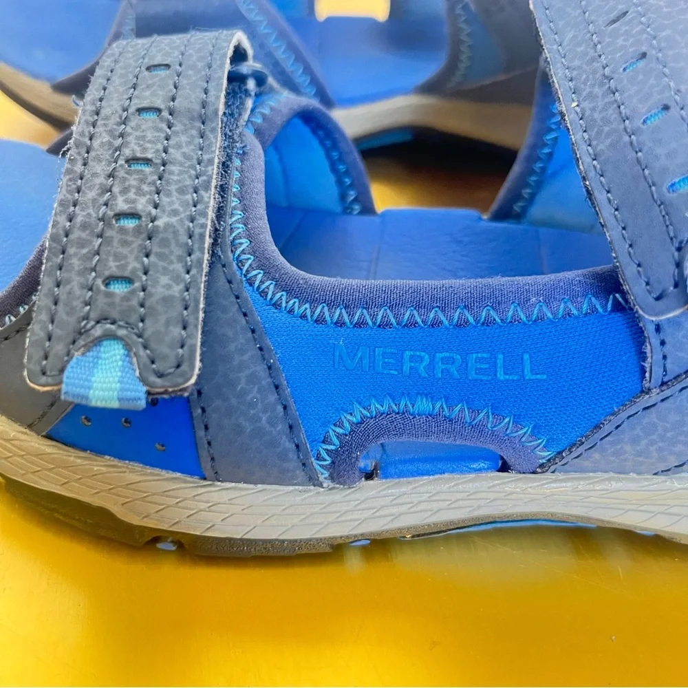 MERRELL BOYS PANTHER NAVY BLUE 2.0 SANDALS SIZE EU 35 US 4M